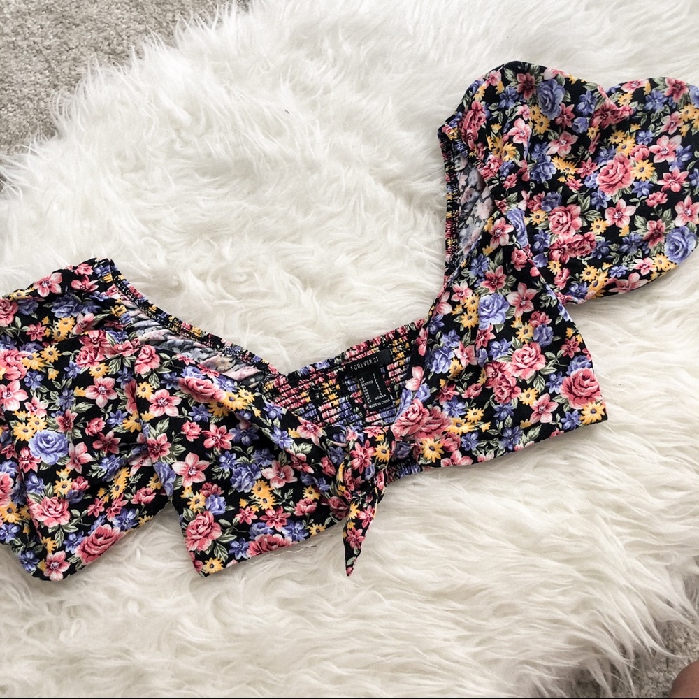 Floral Print Crop Top